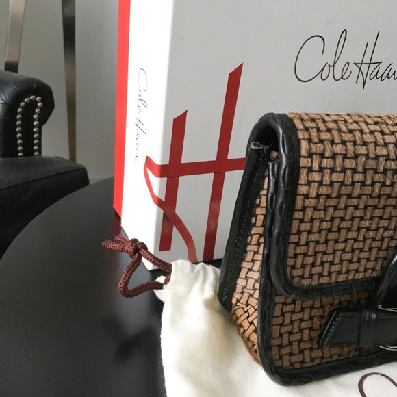 Cole Haan Calf Hair leather clutch boxed and dust bag - Picture 7 of 7
